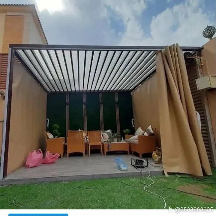 برجولات وجلسات حدائق بالرياض 2025 تصميم أنيق وتنفيذ احترافي