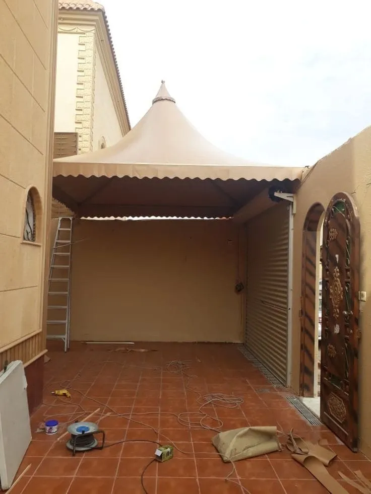 حداد تركيب مظلات هرمية باقل سعر الرياض